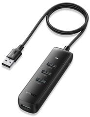 Adapter UGREEN CM416 4in1 USB to 4x USB 1m (black) цена и информация | Адаптеры и USB-hub | kaup24.ee