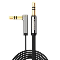 UGREEN mini jack 3,5mm AUX flat elbow cable 1m (black) цена и информация | Кабели и провода | kaup24.ee