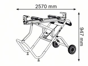 Töölaud Bosch GTA2500W 0601B12100 цена и информация | Пилы, циркулярные станки | kaup24.ee