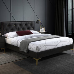 Кровать POEM 160x200см с матрасом HARMONY TOP, темно-серый цена и информация | Кровати | kaup24.ee