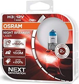 Autopirnid Osram Night Breaker Laser (Next Generation) H3, 2 tk hind ja info | Autopirnid | kaup24.ee