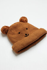 Müts lastele Snowflake karu, pruun hind ja info | Tüdrukute mütsid, sallid, kindad | kaup24.ee