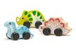 Puidust komplekt dinosaurustest, 3 tk hind ja info | Imikute mänguasjad | kaup24.ee