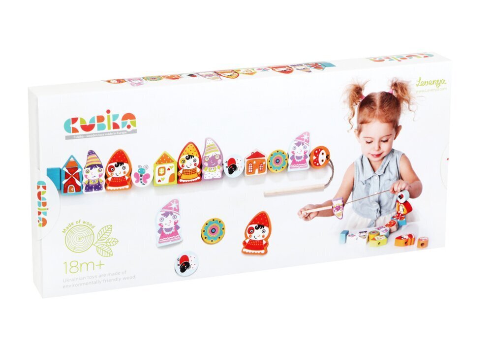 Puidust klotsid nööril цена и информация | Imikute mänguasjad | kaup24.ee