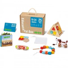 Деревянная складная головоломка из 4 частей «Tooky Toy Learning Box» предназначен для малышей в возрасте от 19 месяцев цена и информация | Игрушки для малышей | kaup24.ee