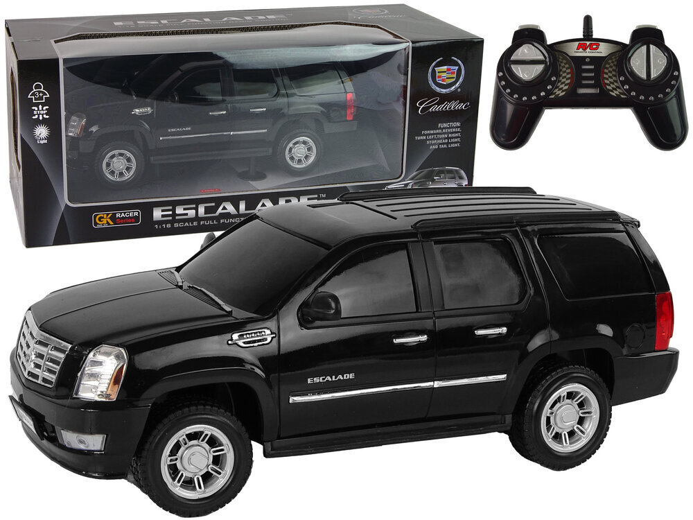 Kaugjuhitav auto Cadillac Escalade R/C 1:16, must цена и информация | Poiste mänguasjad | kaup24.ee