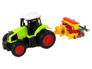 Kaugjuhitav traktor koos R/C pressiga 1:16, roheline hind ja info | Poiste mänguasjad | kaup24.ee