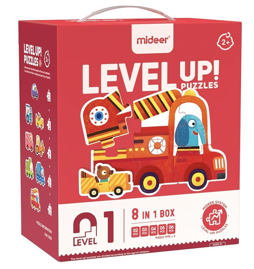 Arendav pusle MiDeer Level Up "Autod", tase 1 hind ja info | Pusled | kaup24.ee