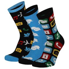 Sokid lastele Apollo Komputer socks, erinevad värvid, 3 paari hind ja info | apollo Sanitaartehnika, remont, küte | kaup24.ee