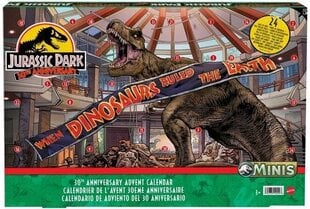 Адвент-календарь Jurassic World HTK45 цена и информация | Развивающий мелкую моторику - кинетический песок KeyCraft NV215 (80 г) детям от 3+ лет, бежевый | kaup24.ee