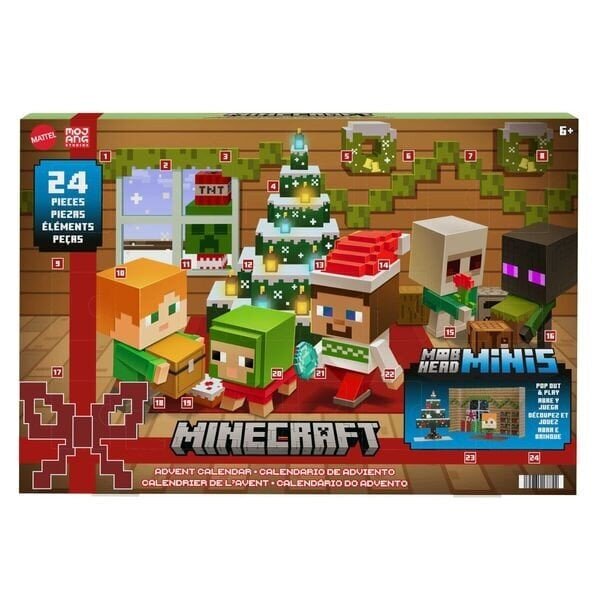 Advendikalender Minecraft Mob Head Advent Calendar (2023) hind ja info | Poiste mänguasjad | kaup24.ee