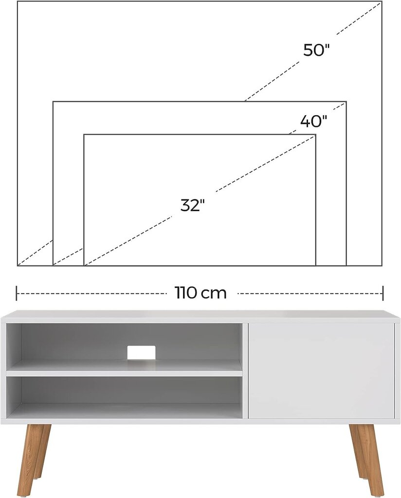 TV alus Songmics LTV09WT цена и информация | TV alused | kaup24.ee