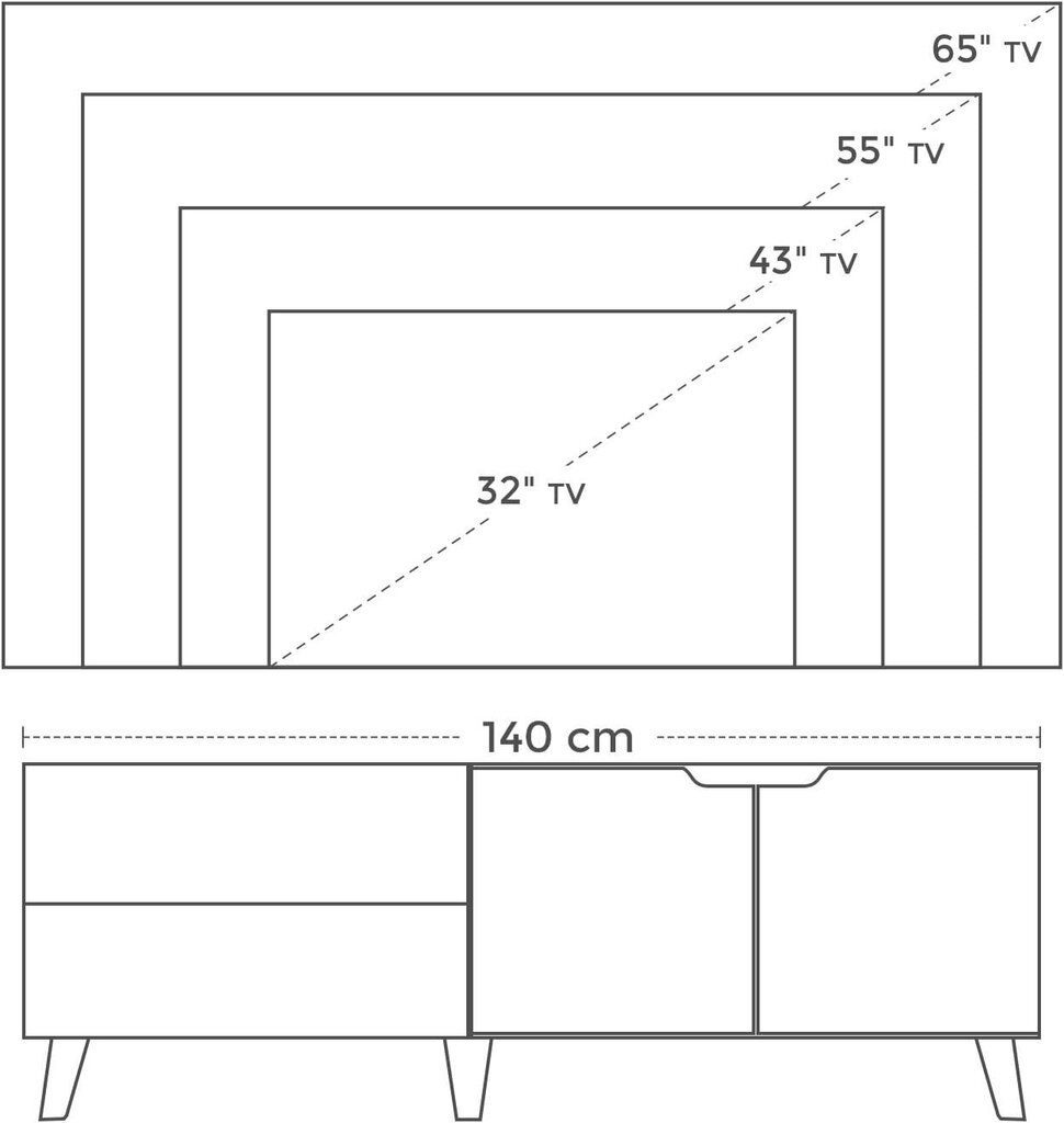 TV alus Songmics LTV027X01 hind ja info | TV alused | kaup24.ee