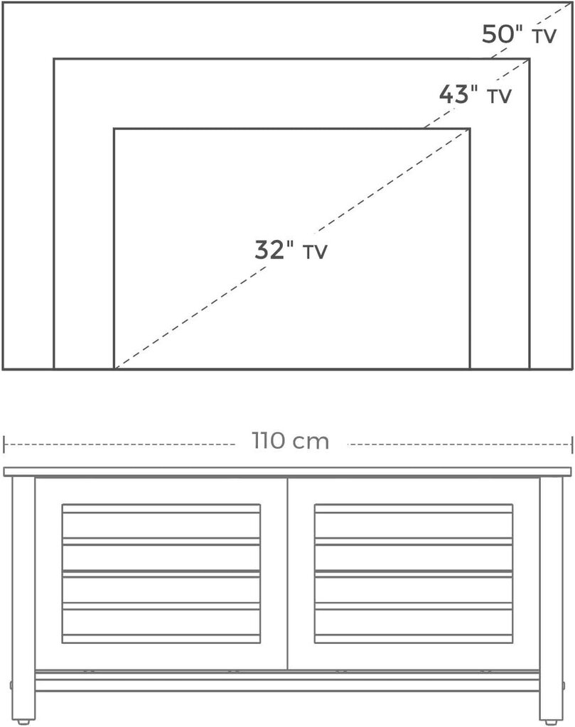 TV alus Songmics LTV41BX hind ja info | TV alused | kaup24.ee