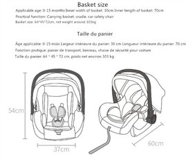 Детская коляска-трансформер 3в1, красная цена и информация | Коляски | kaup24.ee