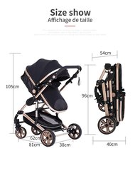 Детская коляска-трансформер 3в1, бежевая цена и информация | Коляски | kaup24.ee