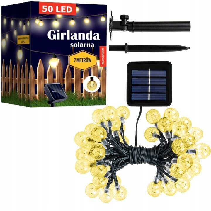 LED-valgustus Garland päikesepaneeliga Red Garden, 1400 cm hind ja info | Jõulutuled | kaup24.ee