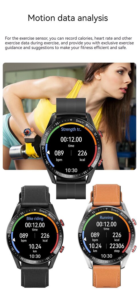 Modux HW20 Black hind ja info | Nutikellad (smartwatch) | kaup24.ee