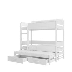 Кровать двухъярусная ADRK Furniture Queen, 80x180 см, белая цена и информация | Детские кровати | kaup24.ee