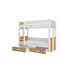 Narivoodi Adrk Furniture Arta, 80x180 cm, valge/pruun цена и информация | Детские кровати | kaup24.ee