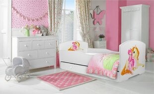 Lastevoodi ADRK Furniture Pepe Girl with unicorn, 80x160 cm, erinevad värvid hind ja info | Lastevoodid | kaup24.ee