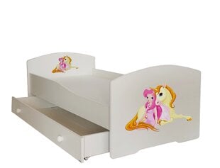 Lastevoodi ADRK Furniture Pepe Girl with unicorn, 70x140 cm, erinevad värvid hind ja info | Lastevoodid | kaup24.ee