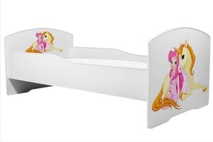 Lastevoodi ADRK Furniture Pepe Girl with unicorn, 80x160 cm, erinevad värvid hind ja info | Lastevoodid | kaup24.ee