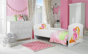 Lastevoodi ADRK Furniture Pepe Girl with unicorn, 70x140 cm, erinevad värvid hind ja info | Lastevoodid | kaup24.ee