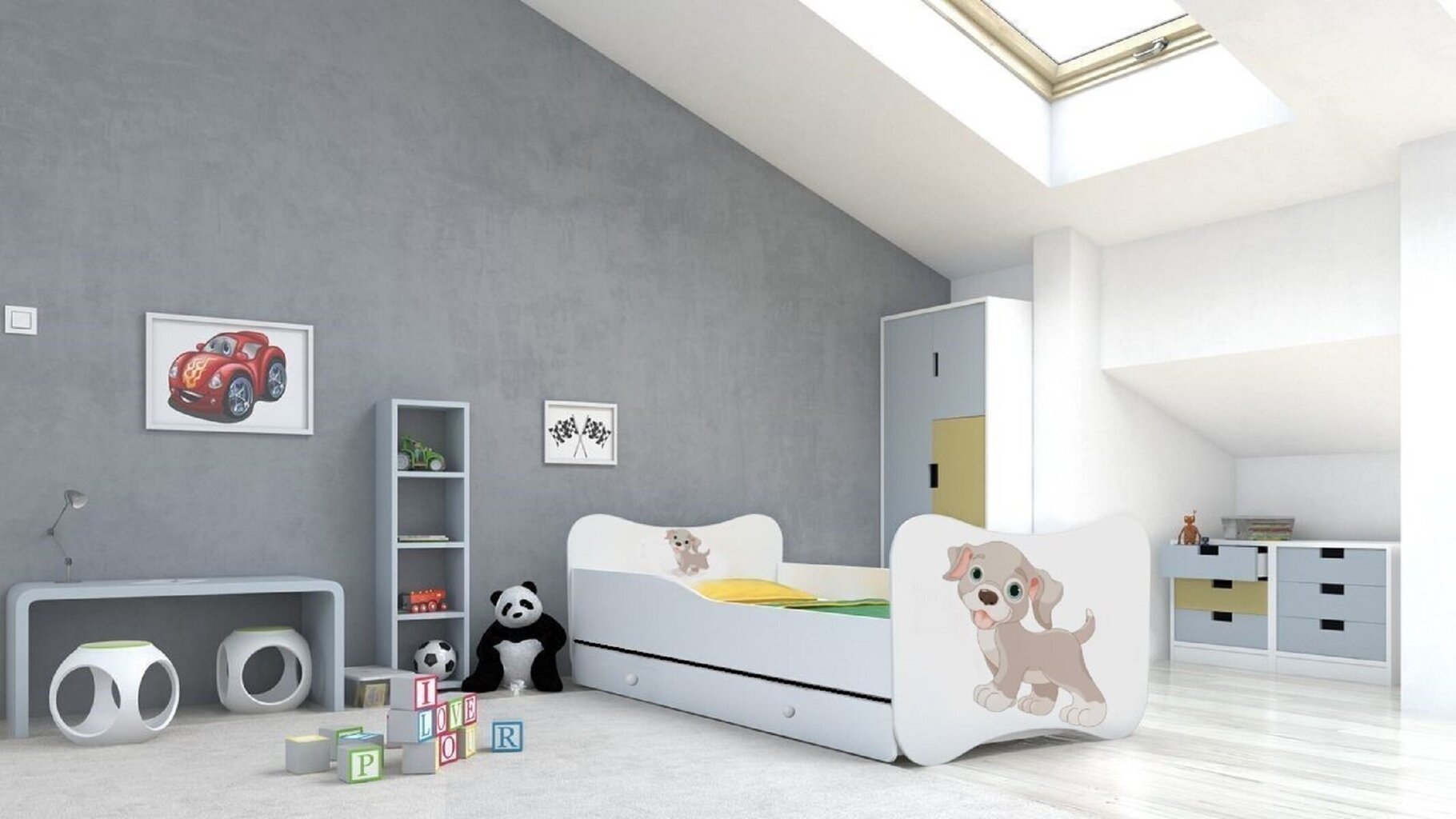 Lastevoodi ADRK Furniture Gonzalo dog, 80x160 cm, erinevad värvid hind ja info | Lastevoodid | kaup24.ee