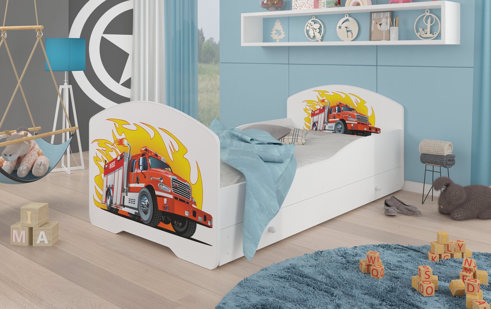 Lastevoodi ADRK Furniture Pepe Fire truck, 70x140 cm, erinevad värvid цена и информация | Lastevoodid | kaup24.ee