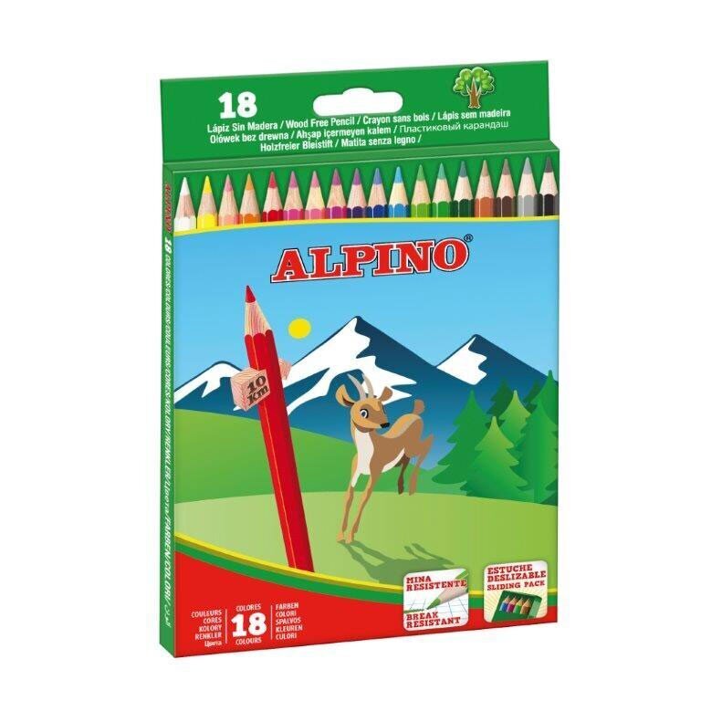 Pliiatsikomplekt Alpino, 18 tk цена и информация | Kunstitarbed, voolimise tarvikud | kaup24.ee