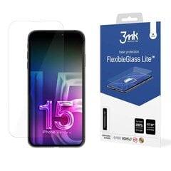 Защитное стекло для телефона Apple iPhone 15 Plus - 3mk FlexibleGlass Lite™ screen protector цена и информация | Ekraani kaitsekiled | kaup24.ee