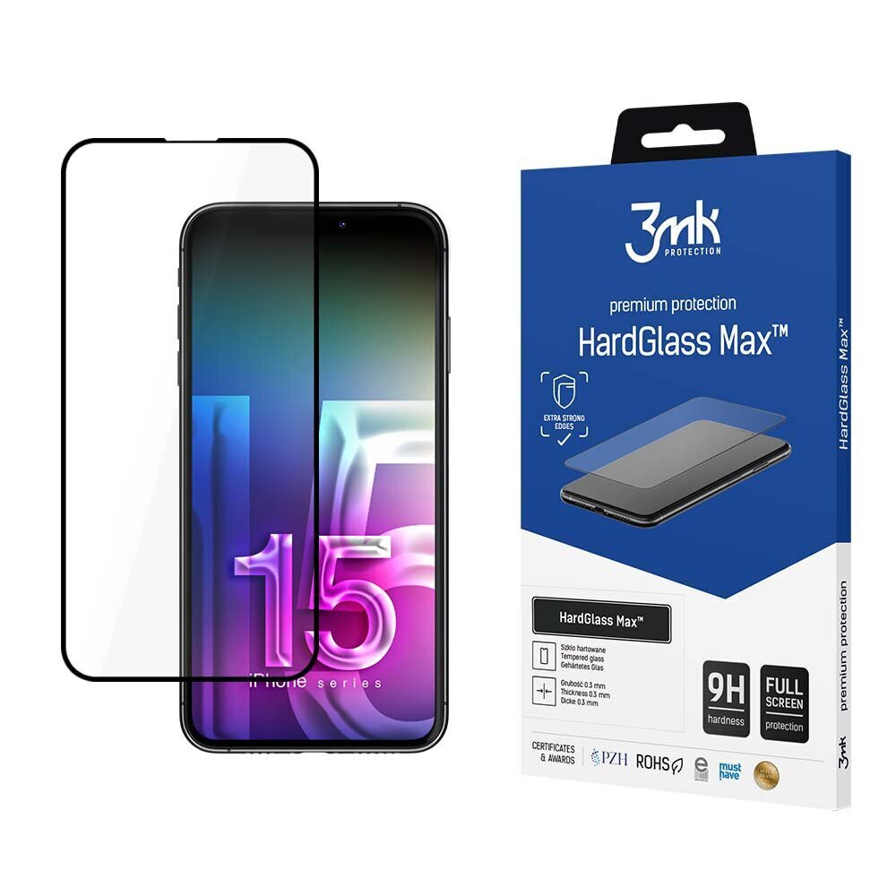 3mk HardGlass Max™ screen protector 5903108529082 цена и информация | Ekraani kaitsekiled | kaup24.ee