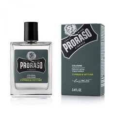 Proraso Cypress & Vetyver Cologne - Cologne with cypress and vetiver 100ml цена и информация | Косметика и средства для бритья | kaup24.ee