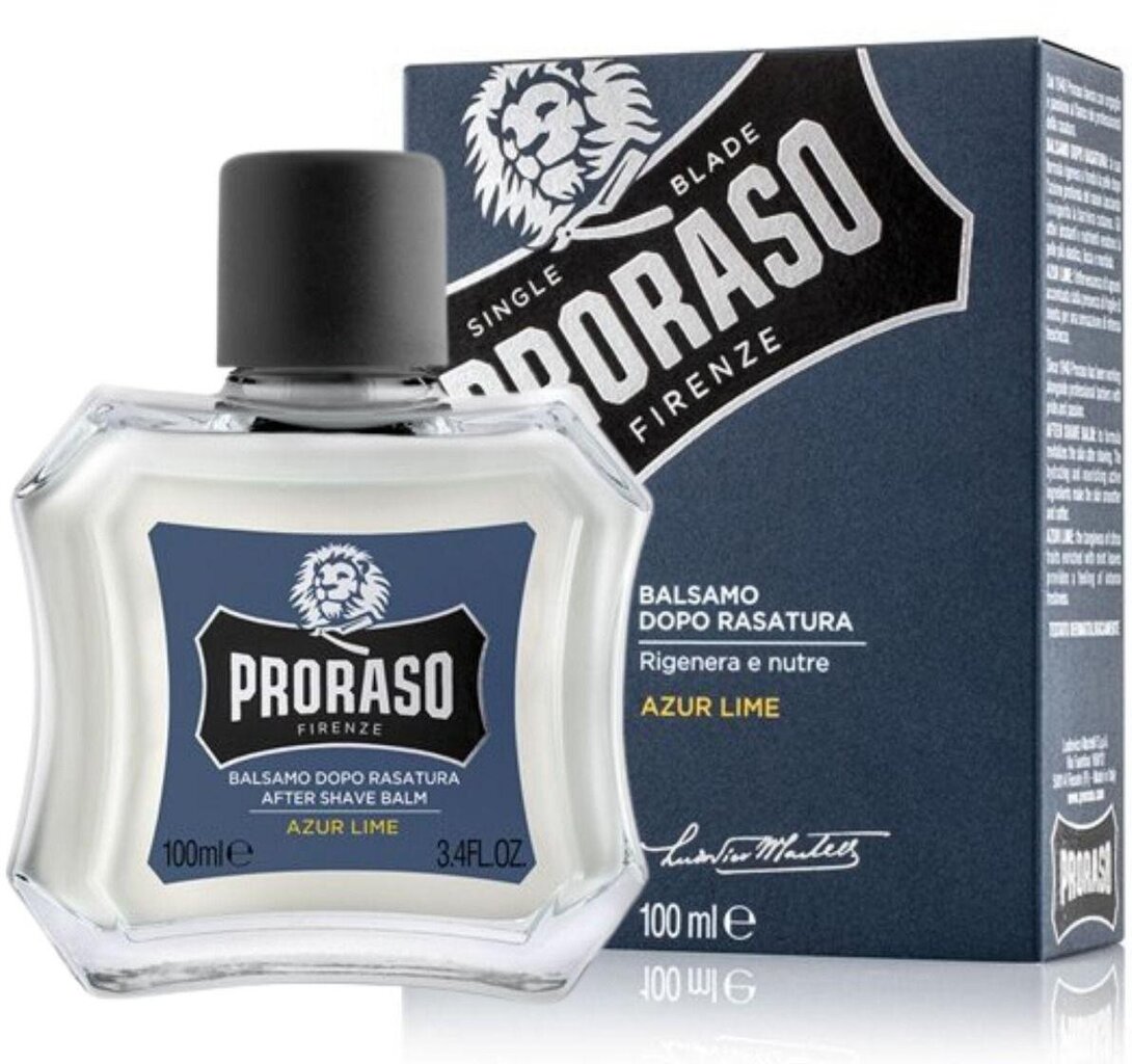 Raseerimisjärgne palsam Proraso Azur lime, 100 ml hind ja info | Raseerimisvahendid | kaup24.ee