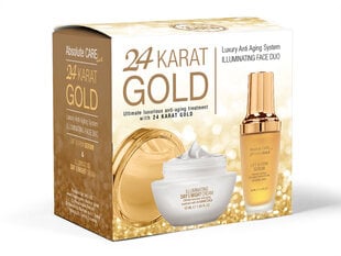 Näohoolduskomplekt Absolute Care 24K Gold: näoseerum, 30 ml + näokreem, 50 ml hind ja info | Näokreemid | kaup24.ee