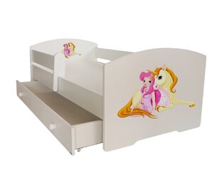 Lastevoodi ADRK Furniture Pepe Girl with unicorn, 80x160 cm, erinevad värvid hind ja info | Lastevoodid | kaup24.ee