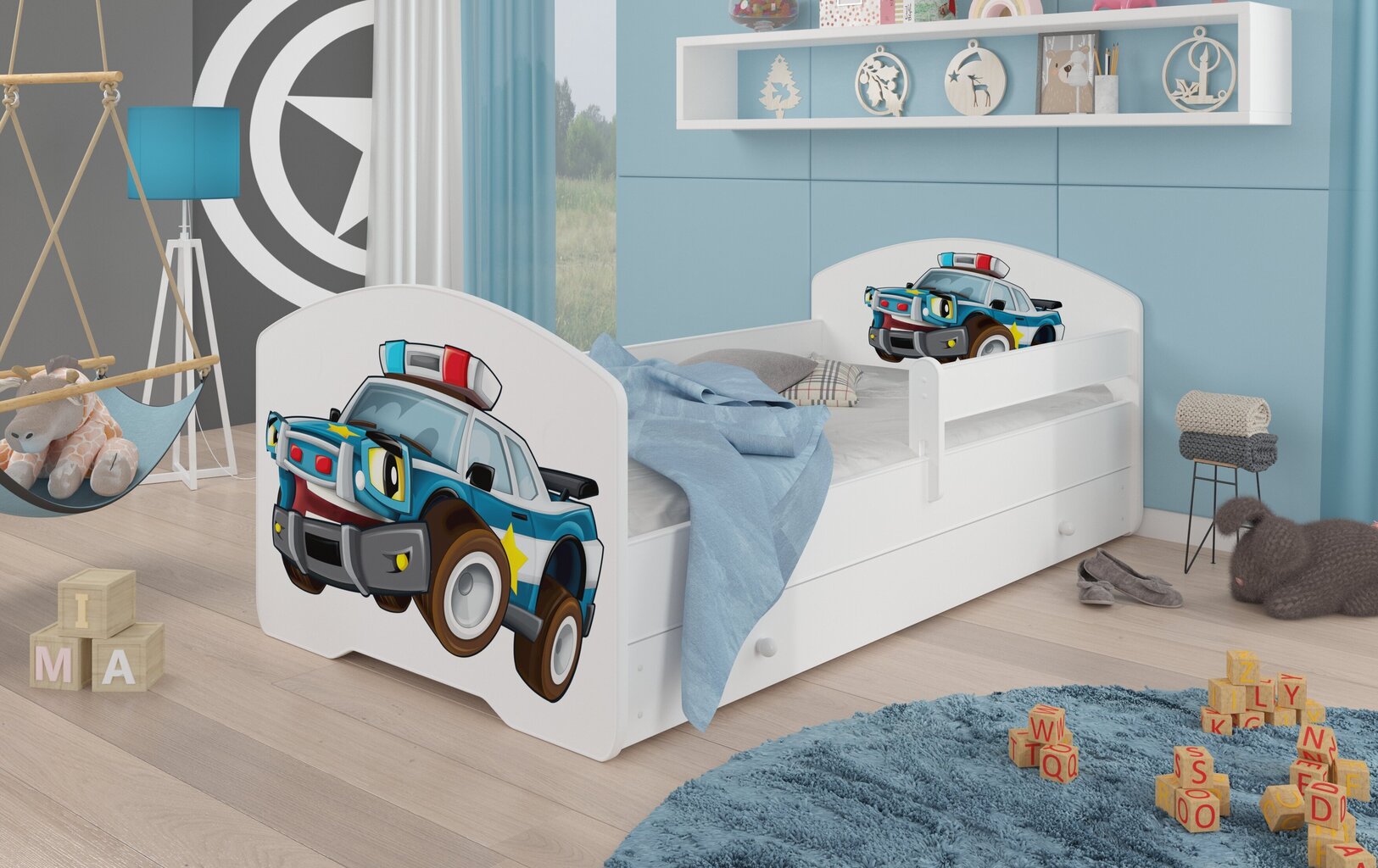 Lastevoodi ADRK Furniture Pepe Police, 80x160 cm, erinevad värvid hind ja info | Lastevoodid | kaup24.ee