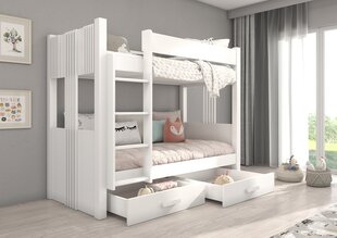 Кровать двухъярусная ADRK Furniture Arta, 80х180 см, белый цвет цена и информация | Детские кровати | kaup24.ee