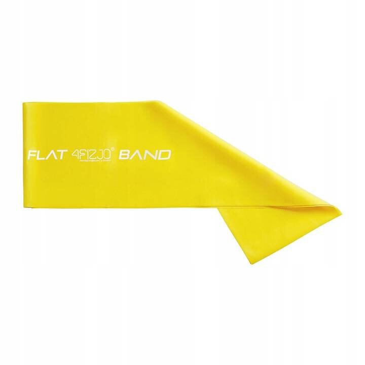 Taastusravi lint Flat Band, 2 m, kollane цена и информация | Treeningkummid | kaup24.ee