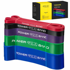 Комплект из 5 эластиков POWER BAND 4FIZJO цена и информация | Фитнес-резинки, гимнастические кольца | kaup24.ee