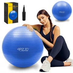 Täispuhutav jõusaalipall 4Fizjo, 65 cm, sinine цена и информация | Гимнастические мячи | kaup24.ee