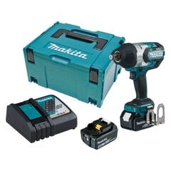 Аккумуляторный ударный гайковерт Makita DTW1001RTJ 3/4", 18V цена и информация | Шуруповерты, дрели | kaup24.ee