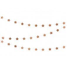 Garland Stars, розовое золото, 3.6м цена и информация | Гудки для вечеринки Clown Face (4шт.) | kaup24.ee