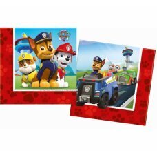 Pabersalvrätikud Paw Patrol Let's Roll, 33 x 33 cm, 20 tk. цена и информация | Праздничная одноразовая посуда | kaup24.ee