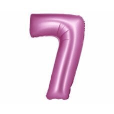 Воздушный шарик Beauty & Charm из фольги, цифра 7, цвет атласно-розовый, 76 см цена и информация | Шары | kaup24.ee