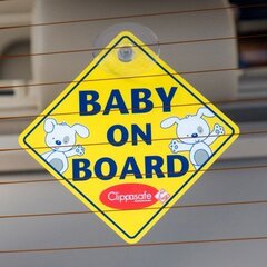 Hoiatusmärk Baby on Board Clippasafe, 1 tk цена и информация | Аксессуары для автокресел | kaup24.ee