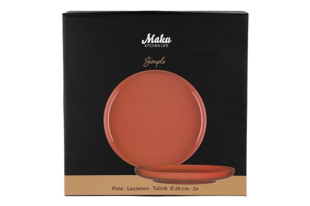 Taldrik Maku Simple, 26 cm, 2 tk. цена и информация | Lauanõud ja kööginõud | kaup24.ee