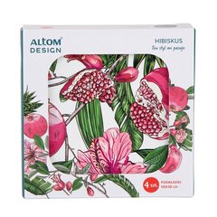 Hibiscus klaasialused, 4 tk, 10 x 10 cm цена и информация | Столовые и кухонные приборы | kaup24.ee