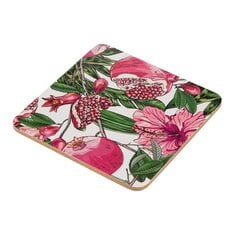 Hibiscus klaasialused, 4 tk, 10 x 10 cm цена и информация | Столовые и кухонные приборы | kaup24.ee